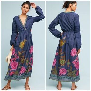 Lilka Anthropologie Melinda Maxi Dress Floral Boho Festival Flowy